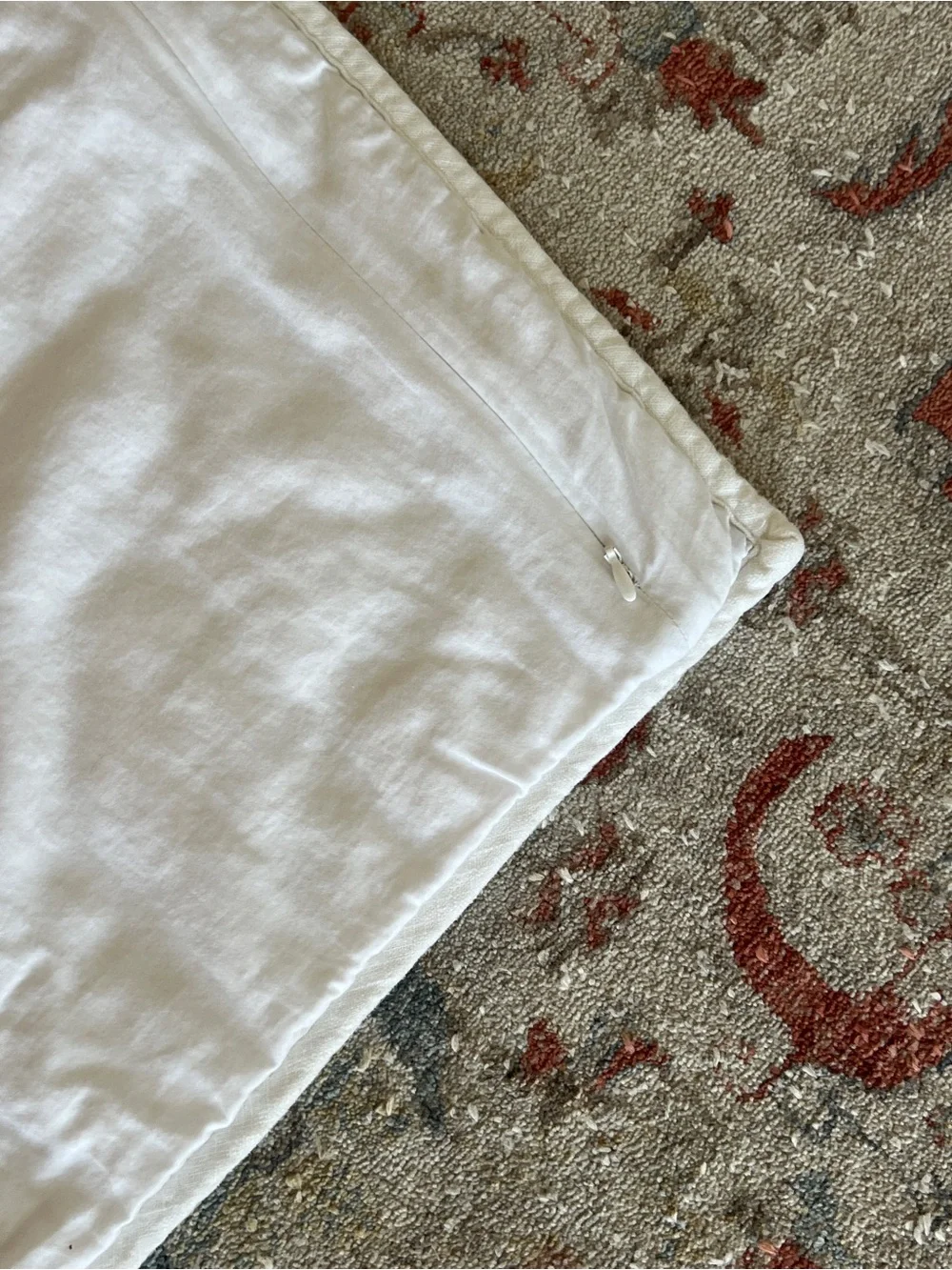 Casaluna Queen Heavyweight Linen Blend Quilt Pillow Sham Natural Ivory Cream